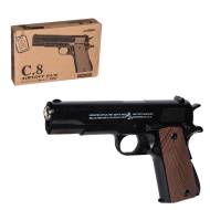 Пневматический пистолет из металла Colt M1911 в коробке 23.5х15.5х4.8 см