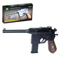 Пневматический пистолет из металла Mauser Huanghe M18 в коробке 27.7х15.5х4.0 см