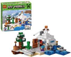 Конструктор BL 10391 MY WORLD "Снежное убежище" (аналог LEGO Minecraft  21120), 37.5х35.0х7.5 см, 327 деталей