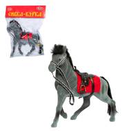 Игрушечная флокированная лошадь Play Smart 2549 «Сивка-бурка»  в пакете 26х21 см