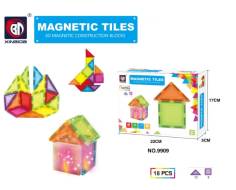 Магнитный конструктор Xinbida Magnetic Tiles 9909 в коробке 22.0х17.0х5.0 см, 18 деталей