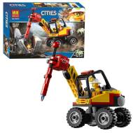 Конструктор BL Cities 10874 "Трактор для горных работ" (City 60185), 26.0x17.5x4.5 см, 132 деталей