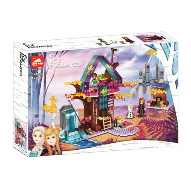 Конструктор LARI Ice Enchanted 11470 "Заколдованный домик на дереве" (Disney Princesses 41164), 39х27х6.5 см, 308 деталей