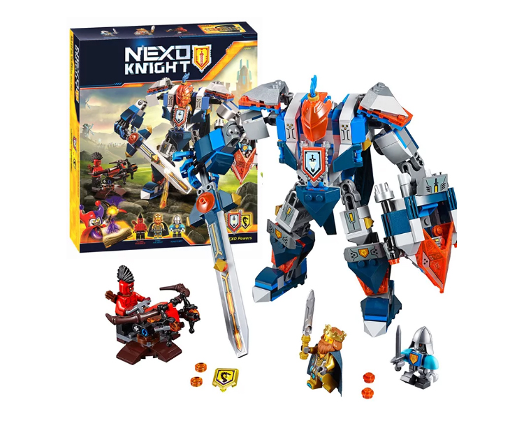 Конструктор BL Nexo Knights 10487 «Механический рыцарь короля» (Nexo Knights The King's Mech 70327), 26.0х34.0х6.0 см, 387 деталей