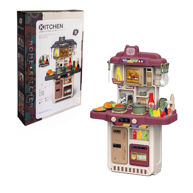 Детская игровая кухня Home Kitchen 383-052A 35 предметов в коробке 61.0х41.0х9.5 см