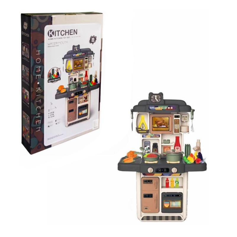 Детская игровая кухня Home Kitchen 383-053A 35 предметов в коробке 61.0х41.0х9.5 см