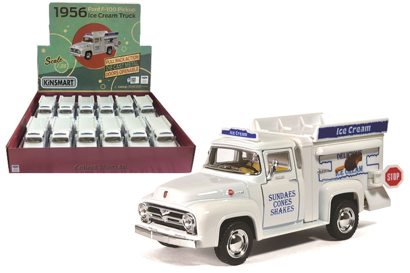 M Kinsmart KT5506D American Series 1956 Ford F 100 Pickup Ice Cream Truck 1 38