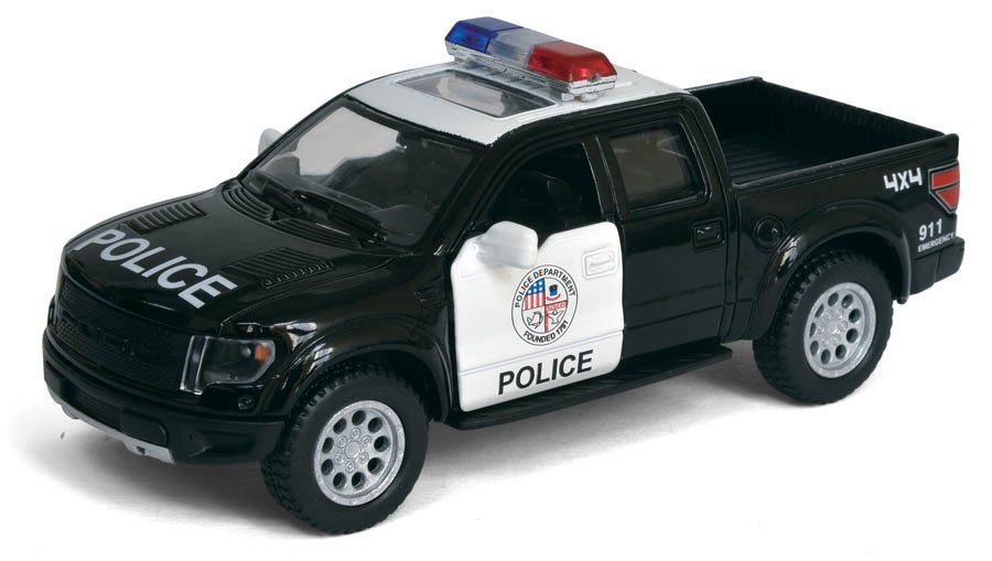 Mашинка металлическая KINSMART American Series 2013 Ford F-150 SVT Raptor SuperCrew (Police) 1:46 в дисплее, мин. партия 12 шт