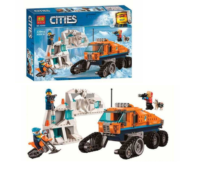 Конструктор BL CITIES 10995 "Грузовик ледовой разведки" (аналог LEGO City 60194), 41.0x28.0x6.0 см, 339 дет.